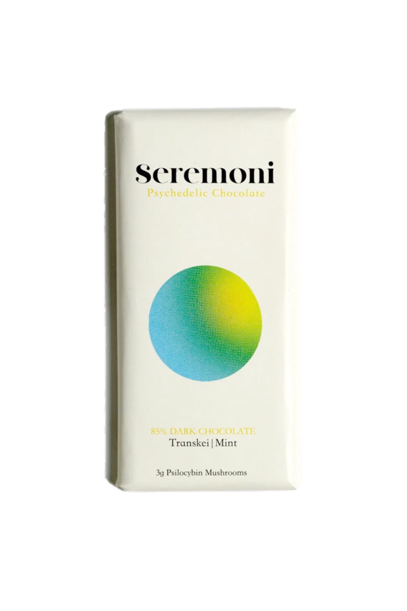 Barretta di cioccolato alla psilocibina Seremoni (Menta e funghi Transkei)